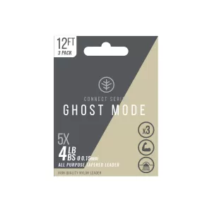 12 Foot - Ghost Mode Tapered Leaders - 3 per Pack