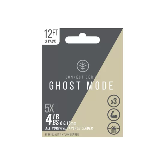 12 Foot - Ghost Mode Tapered Leaders - 3 per Pack
