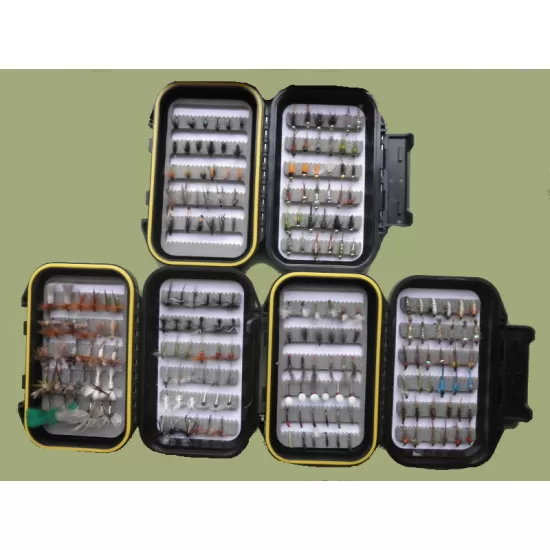 200 Boxed River Flies - BARBLESS