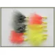 12 Beaded Marabou Nymph - Orange,Olive & Yellow