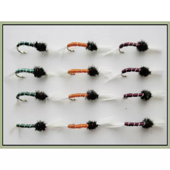 12 Standard Thoraxed Buzzer, Orange,Green & Claret
