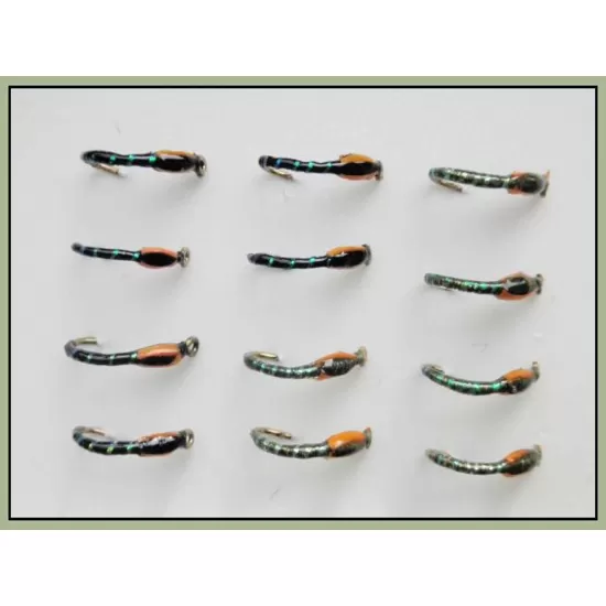 12 Barbless Epoxy Buzzer - Black and Olive Sparkle