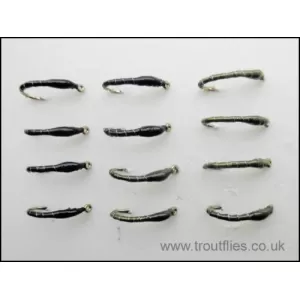12 Barbless Epoxy Buzzer - Black and Olive