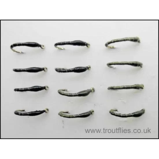 12 Barbless Epoxy Buzzer - Black and Olive