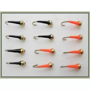 12 BARBLESS Goldhead Buzzer - SBK Black and Orange
