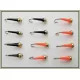 12 BARBLESS Goldhead Buzzer - SBK Black and Orange