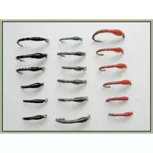 18 Barbless Epoxy Buzzer - Black,Olive and Orange