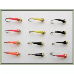12 Barbless Goldhead Buzzer - SBK All Mixed