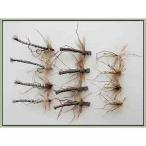 12 Barbless Detached Daddy Unweighted, Brown Foam, Natural Detached, Standard