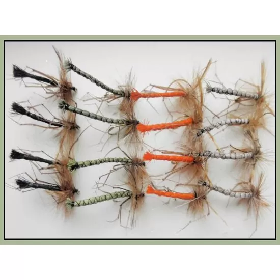 16 Unweighted Detached Daddy Long Legs - Black, Olive, Orange, Natural