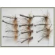 12 Barbless Unweighted Daddy's - Natural detached, Olive detached and Brown Foam