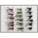 18 Hoppers- Coloured Hackles - Claret, Black, Olive