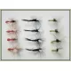 12 Parachute Dries - Olive Para, Black Gnat Para, Red Ant