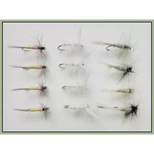 12 Dry Flies - Duster, Moth & Tups