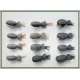 12 Dry Flies - Beetles, Black and Brown (Standards)