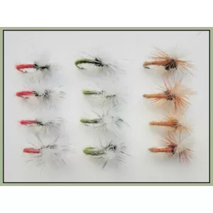 12 klinkhammer Dry Flies - Beige, Red and Olive