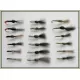 18 Barbless CDC Shuttlecocks - Black, Olive & Hares ear