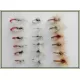 18 Barbless klinkhammers, Red White and beige