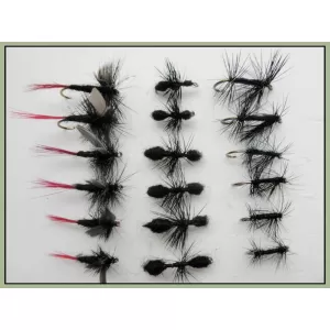 18 Barbless Dry Flies  - Midge, Ant and Gnats