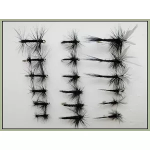 18  Barbless Dry Flies  - Midge,Spider, Gnat