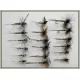18 Greenwell Dry Flies - Winged, Hackled, Grey Hen