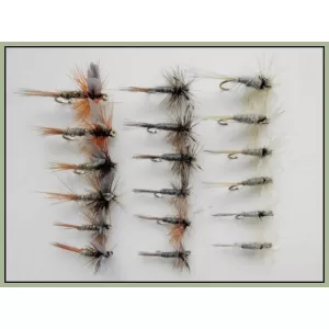 18 Dry Flies,Hares Ear, Duster and Adams