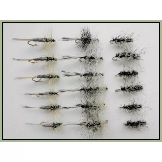18 Dry Flies, Griffiths, Duster, Grizzly