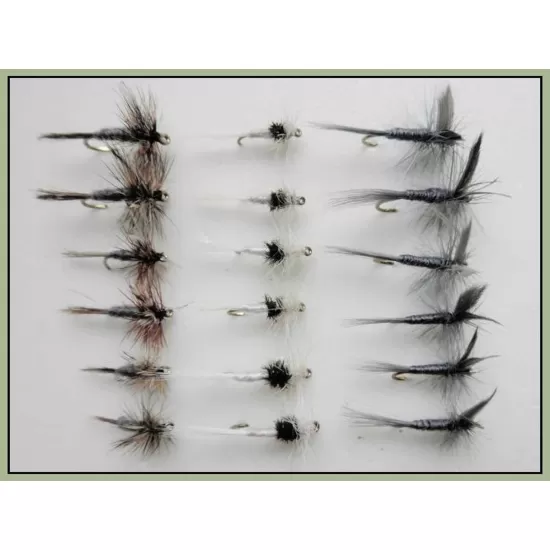18 Dry Flies, Adams,Caenis and Blue Dun