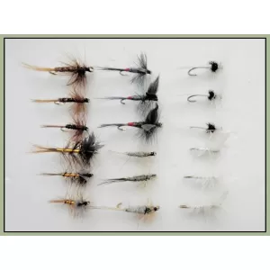18 Dry Flies, Mixed 6 Varieties