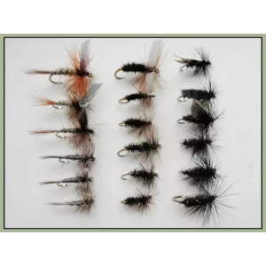 18 Dry Flies, Mixed 6 Varieties- Named