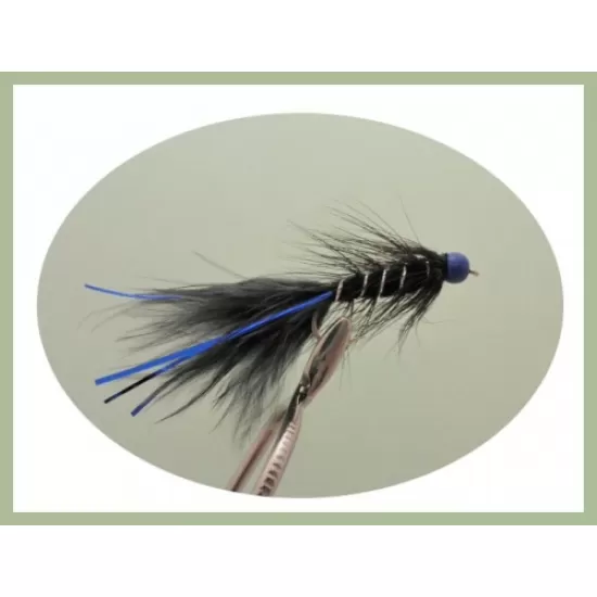 12 Barbless Hothead Flash Damsels - Olive & Black