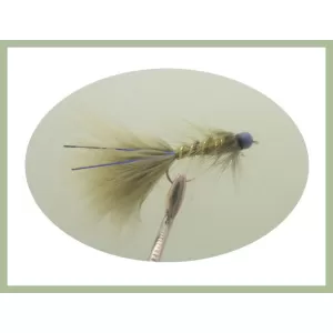 12 Barbless Hothead Flash Damsels - Olive & Black