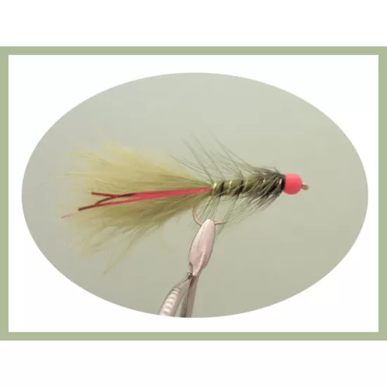 12 Barbless Hothead Flash Damsels - Olive & Black