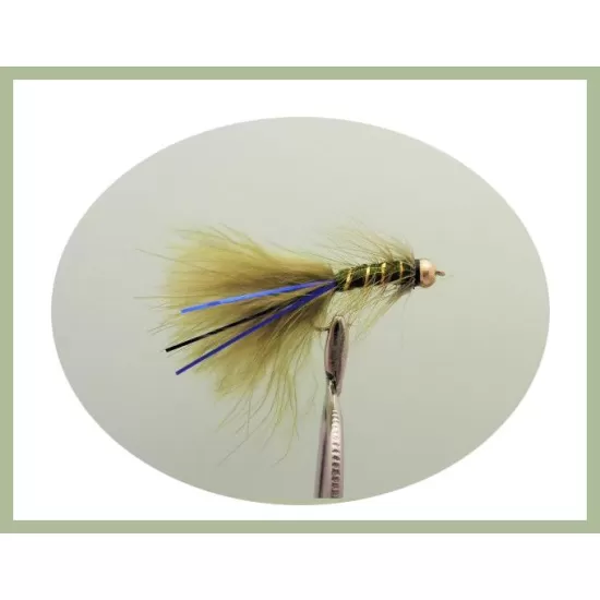 24 Barbless Winter Top Sellers -  Goldhead Olive Damsels, Cats, GH Nymphs, Tungsten Nymphs