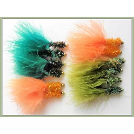 12 Goldhead Fritz, Orange,Olive & Black Green