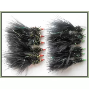 12 Goldhead Nomad - All Black (Red and Green Nosed)