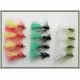 12 Mini Dancer - fire, black/green, white/green