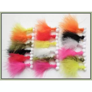 18 Mixed Booby Lures - Mixed Colours