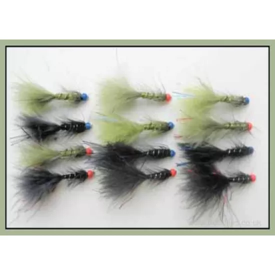 12 Hothead Flash Damsels - Olive & Black
