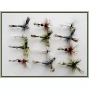 12 Barbless Wulff - Royal,Olive,Grey and White