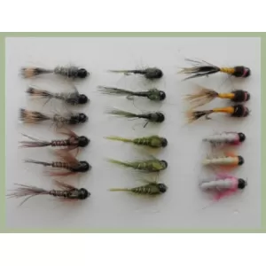 18 Tungsten Bead Nymph, HE, Pheasant, Olive, Czech and Quills