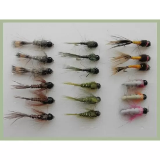 18 Tungsten Bead Nymph, HE, Pheasant, Olive, Czech and Quills