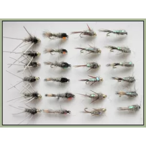 24 Hares Ear Nymph - Flackback, Hotheads, Evil Weevil, Rubber Legged