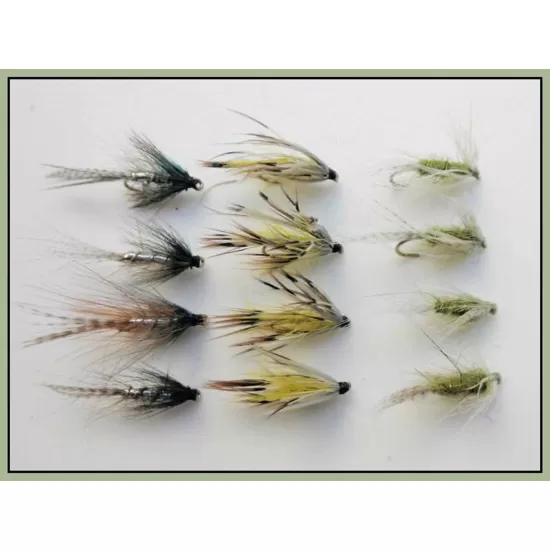 12 Dabblers - Olive, Teal & Flaming Mayfly