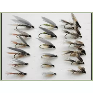 18 Wet Flies - March Brown, Hares Ear and Greenwell
