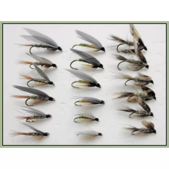 18 Wet Flies - March Brown, Hares Ear and Greenwell