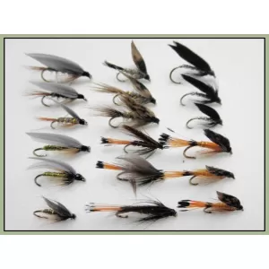 18 Wet flies, 6 varieties, Named
