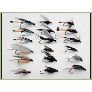 18 Wet Flies - 6 Varieties, Whickhams, Teal, Gnat etc
