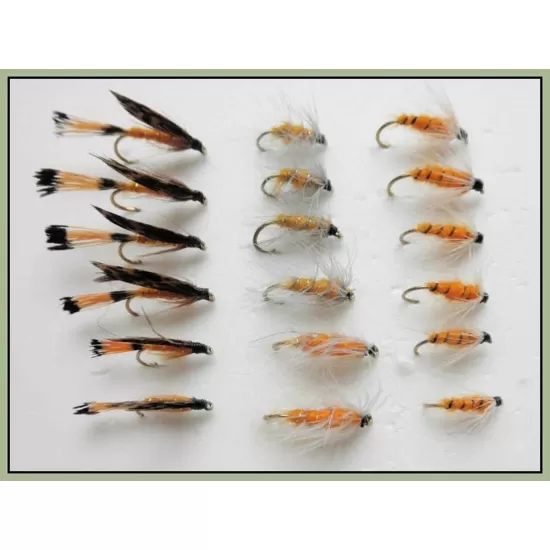 18 Wets - Grouse & Orange, Toms Choice, Grenadier