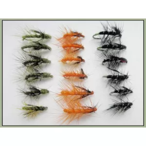 18 Barbless Snatchers, Olive, Black/Green, Orange